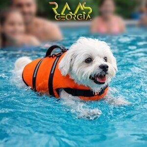 XS Floating Life Jacket Dog Puppy Life Vest With Handle For Swimming